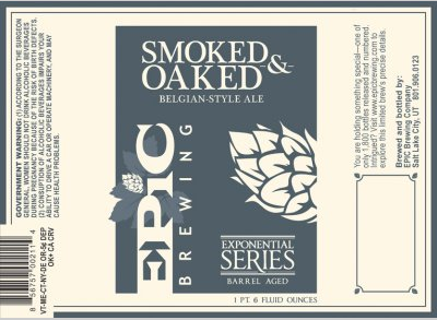 Epic Smoked and Oaked beer Label Full Size