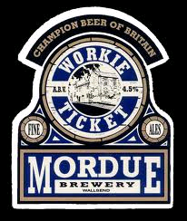 Mordue Workie Ticket beer Label Full Size