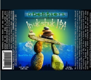 O'Dempsey's Inukshuk IPA beer Label Full Size