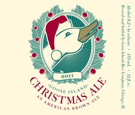 Goose Island Christmas Ale 2011 beer Label Full Size