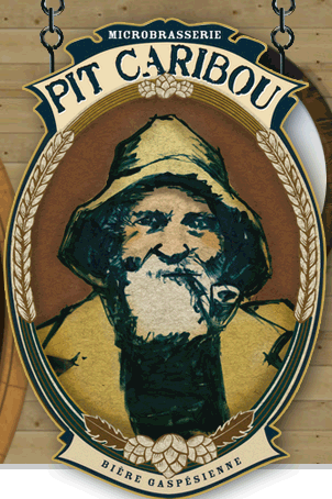 Pit Caribou B Rouge beer Label Full Size