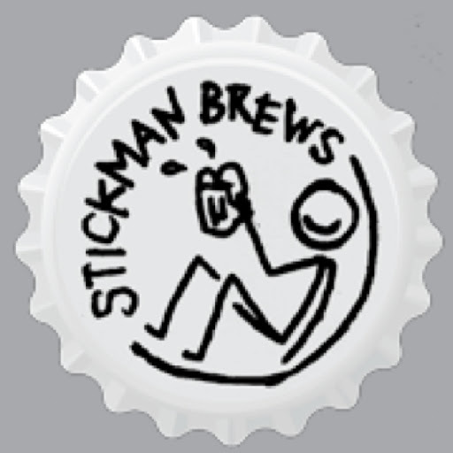 Stickman Fat Guy In Suspenders beer Label Full Size