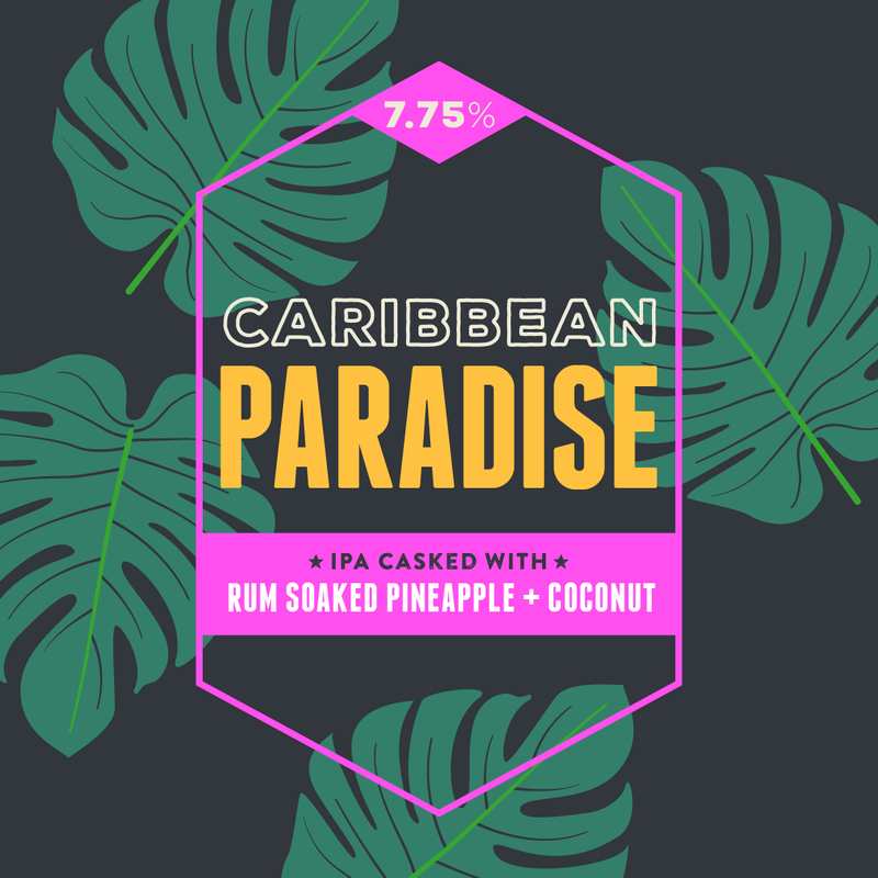 Long Live Caribbean Paradise beer Label Full Size