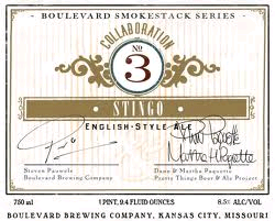 Boulevard Collaboration #3 Stingo beer Label Full Size