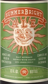 Breckenridge Summerbright with Hibiscus beer Label Full Size