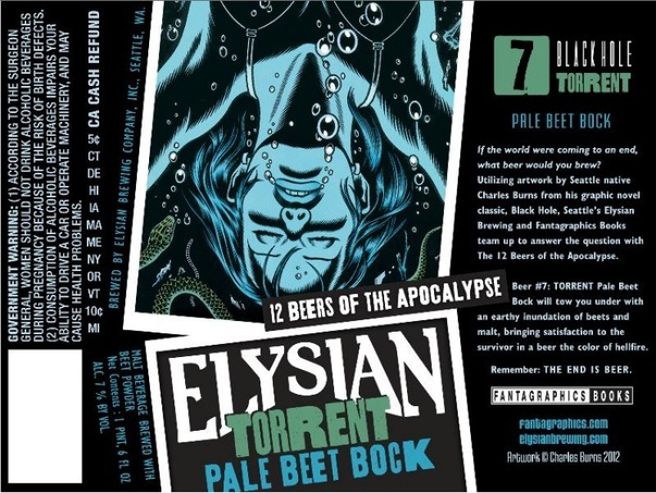 Elysian Torrent Pale Beet Bock beer Label Full Size