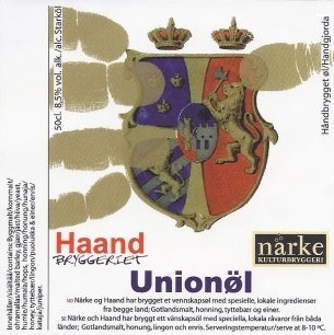 Haandbryggeriet Unionol beer Label Full Size