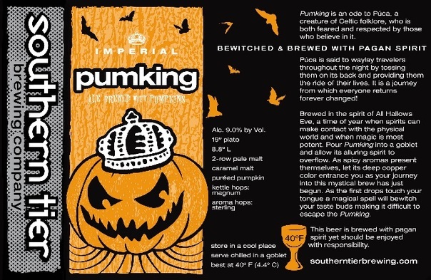 Southern Tier Pumking 2011 beer Label Full Size