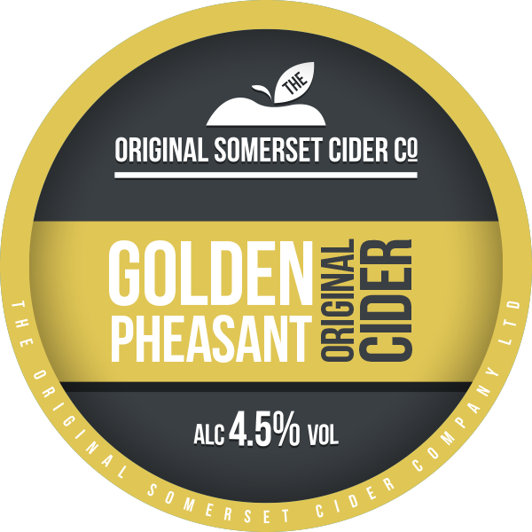 Golden Pheasant Somerset Cider beer Label Full Size
