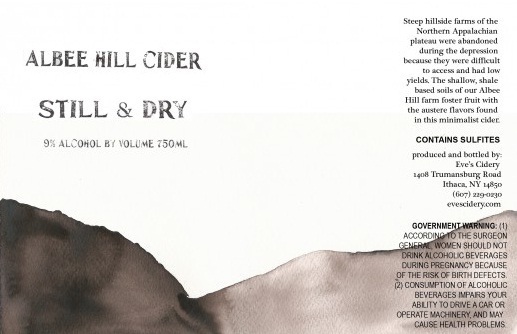 Eve's Albee Hill beer Label Full Size