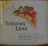 Turning Leaf Merlot wine