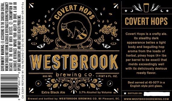 Westbrook Covert Hops beer Label Full Size