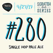 Tröegs Scratch #280 Single Hop Pale Ale beer Label Full Size