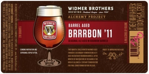 Widmer Brothers Reserve Barrel Aged Brrrbon 2011 beer Label Full Size