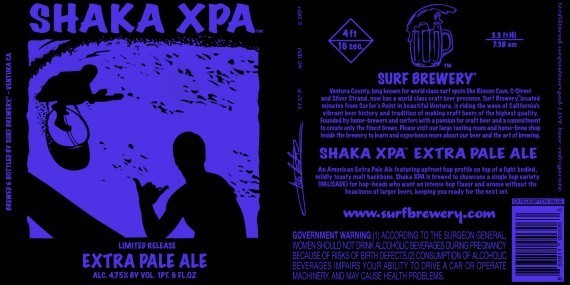Surf Shaka beer Label Full Size