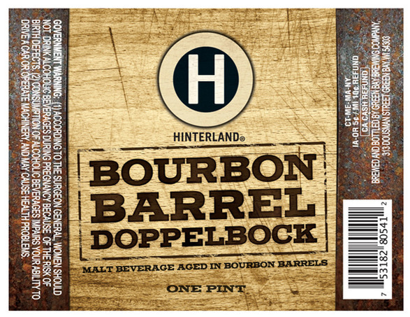 Hinterland Bourbon Barrel Doppelbock beer Label Full Size