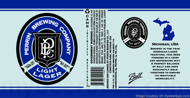 Perrin Light Lager beer Label Full Size