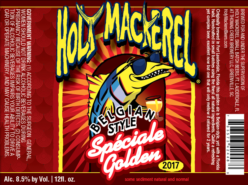 Holy Mackerel/Weed Reaper Special Golden Ale beer Label Full Size