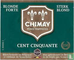Chimay Cent Cinquante 150 (Green) beer Label Full Size