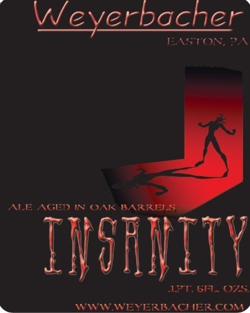 Weyerbacher Insanity 2011 beer Label Full Size