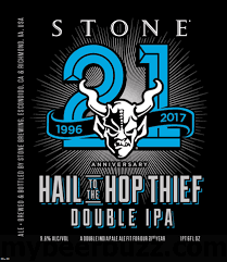 Stone 21st Anniversary Hail to the Hop Thief beer Label Full Size