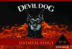 Roak Devil Dog Oatmeal Stout Nitro beer Label Full Size