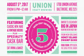 Union 5th Anniversary SMASH IPA beer Label Full Size