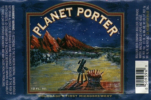 Boulder Planet Porter Nitro beer Label Full Size