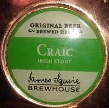 James Squire Craic Irish Stout beer Label Full Size