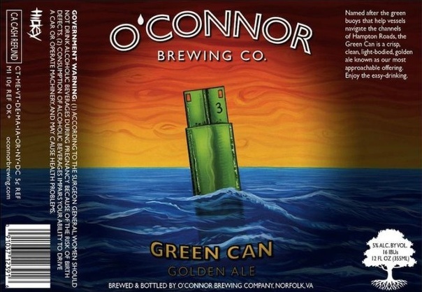 O'Connor Green Can beer Label Full Size