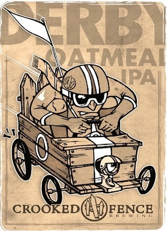 Crooked Fence Derby Oatmeal beer Label Full Size