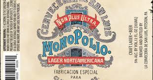 Monopolio Lager beer Label Full Size