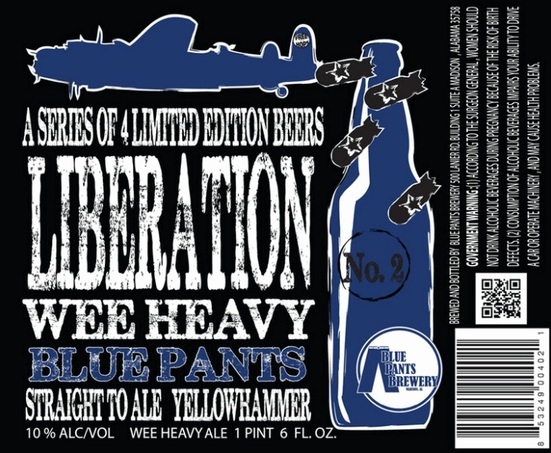 Blue Pants Liberation Wee Heavy beer Label Full Size
