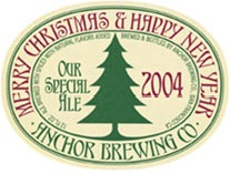 Anchor Christmas 2004 beer Label Full Size