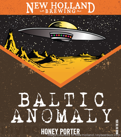 New Holland Baltic Anomaly Honey Porter beer Label Full Size