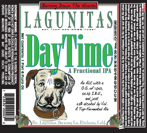 Lagunitas Daytime A Fractional IPA with Slingshot beer Label Full Size