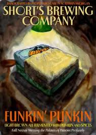Short's Funkin Punkin beer Label Full Size