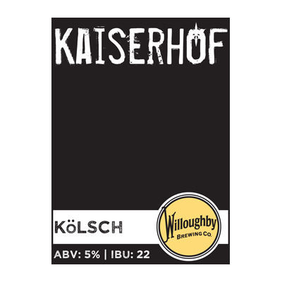 Willoughby Kaiserhof Kölsch beer Label Full Size
