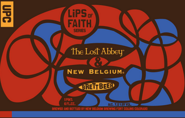 New Belgium + The Lost Abbey Lips of Faith: Brett Beer beer Label Full Size