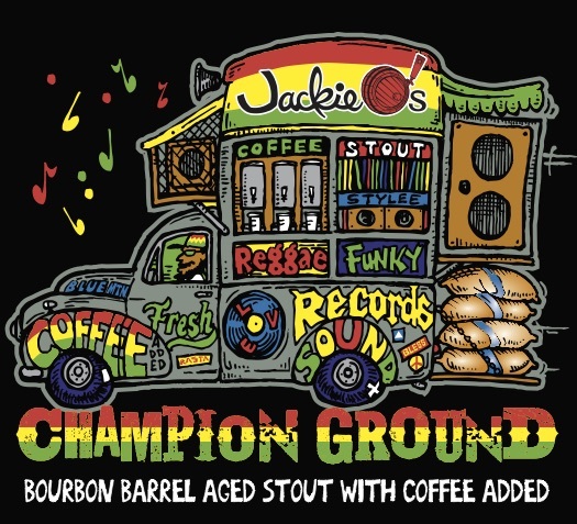 Jackie O's Coconut Champion Ground beer Label Full Size