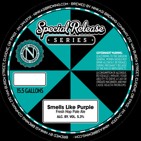 Ninkasi Smells Like Purple Fresh Hop Pale Ale beer Label Full Size