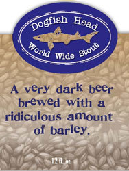 Dogfish Head World Wide Stout 2007 beer Label Full Size