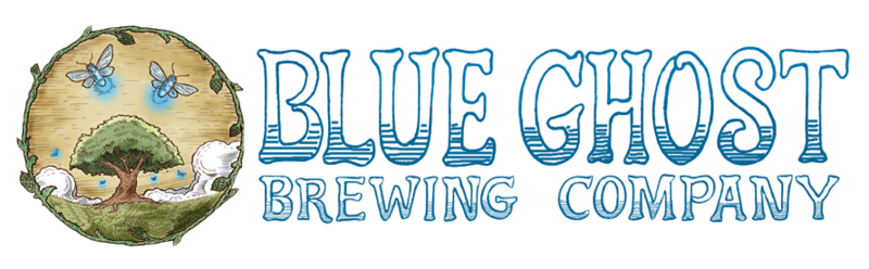 Blue Ghost Toasted Coconut Blonde beer Label Full Size
