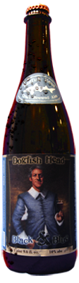 Dogfish Head Black & Blue 2007 beer Label Full Size