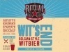 Ritual Wit's End beer Label Full Size