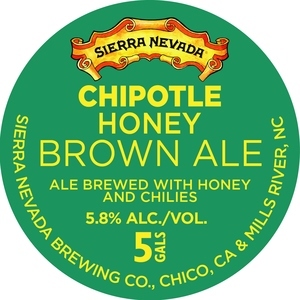 Sierra Nevada Chipotle Honey Brown Ale beer Label Full Size