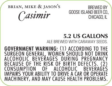 Goose Island Casimir beer Label Full Size