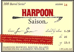 Harpoon Saison beer Label Full Size