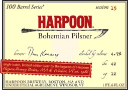 Harpoon Bohemian Pilsner beer Label Full Size