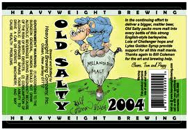 Heavyweight Old Salty 2004 beer Label Full Size